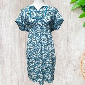 Tommy Bahama‎ Womens Dress Size S White Blue Pullover Vacation Casual